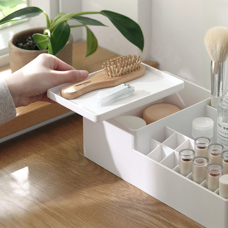 日系簡潔化妝護膚品收納盒