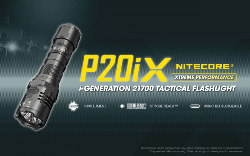 Nitecore P20iX USB-C 4000lm 21700 戰術電筒 連快拔套