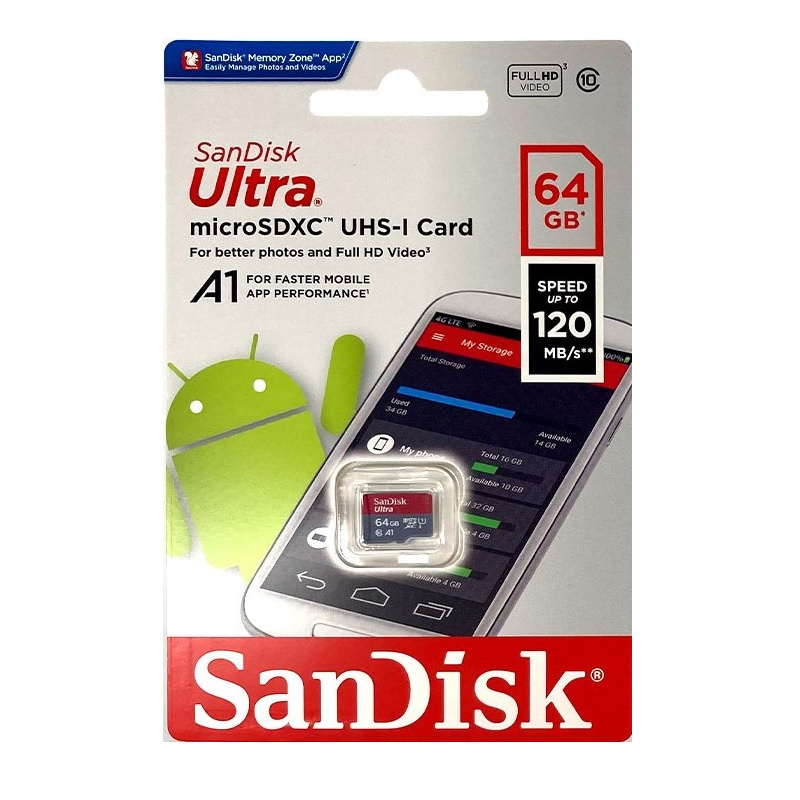 SanDisk Ultra microSDXC A1 UHS-I Card 64GB 【香港行貨保養】