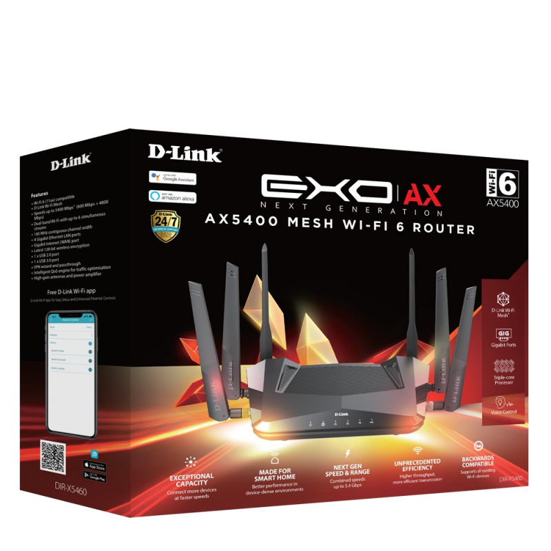 D-Link AX5400 Wi-Fi 6 雙頻無線路由器 DIR-X5460