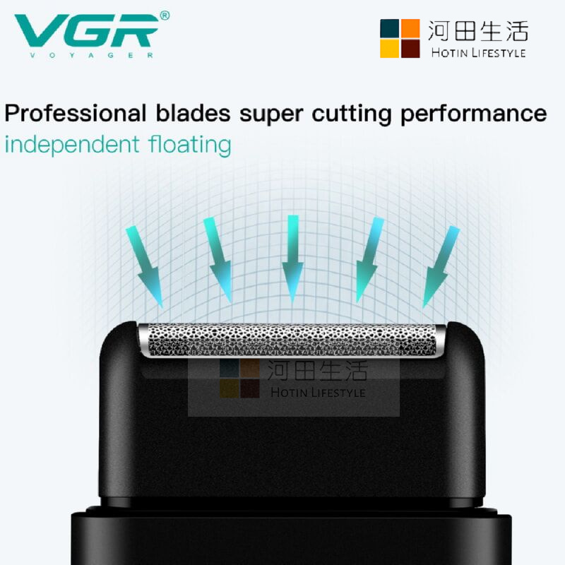 VGR - VGRV-390便攜式迷你電動鬚刨|USB充電|浮動刀頭