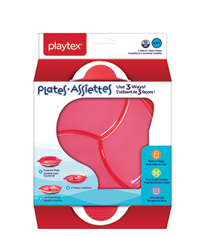 Playtex 多功能兒童碗+碟套裝 3種使用方式