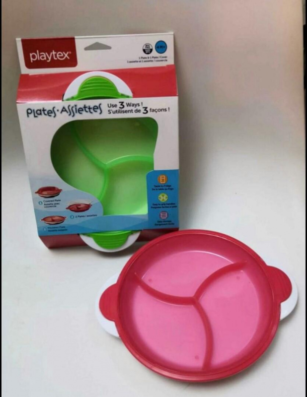 Playtex 多功能兒童碗+碟套裝 3種使用方式