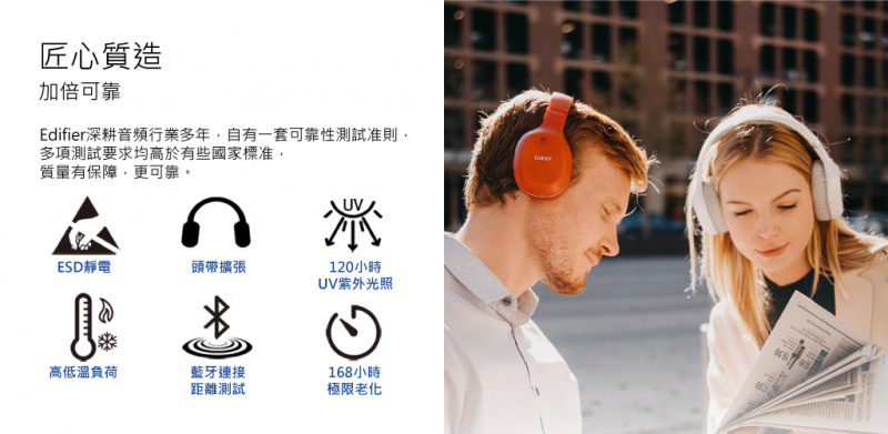 Edifier W800BT Plus 頭戴式藍牙耳機