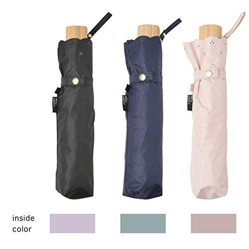 NIFTY COLORS - 日本遮光花邊蕾絲碳輕量迷你雨傘（縮骨遮）