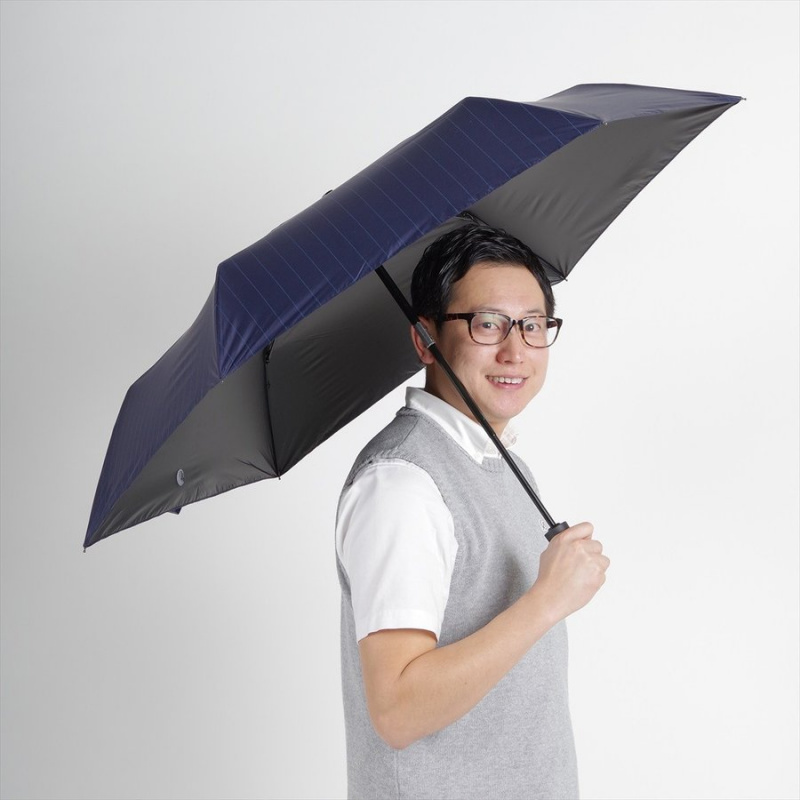 NIFTY COLORS - 日本 Nifty Colors 條紋款自動開合三折雨傘（縮骨遮）