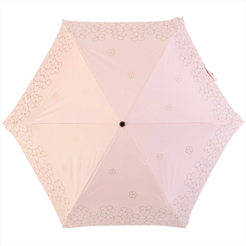 NIFTY COLORS - 日本 Nifty Colors 粉色彎鉤三折雨傘（縮骨遮）