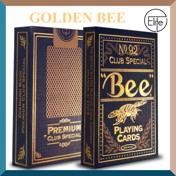 Elife Bee啤牌/Golden Bee土豪啤牌/撲克牌/魔術道具 (藍色，1件)