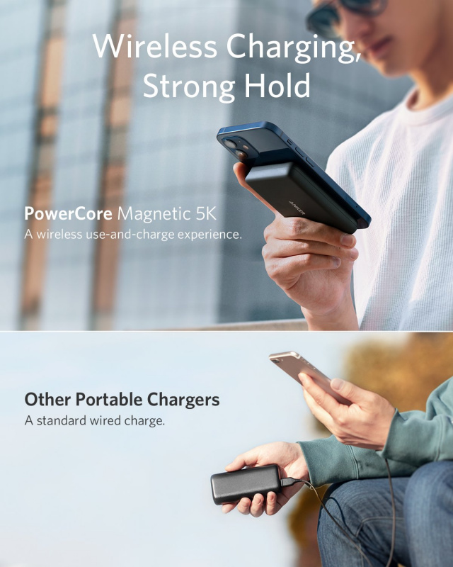 Anker - PowerCore Magnetic 5K 磁力無線充電行動電源【香港行貨保養】