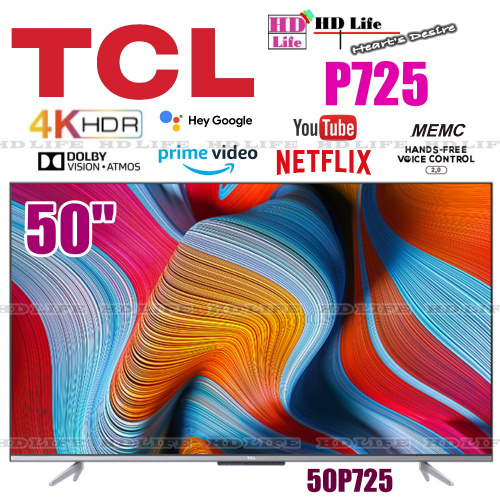 TCL 50P725 50" 4K 超高清 ANDROID 電視 P725
