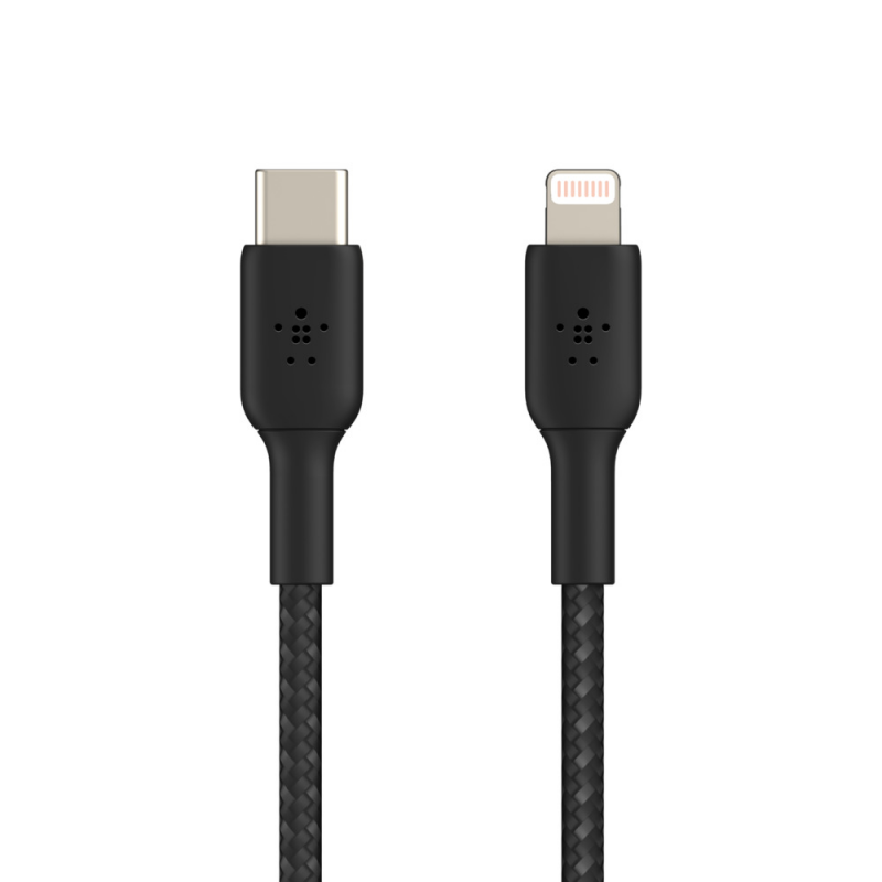 Belkin 2m BOOST↑CHARGE Braided USB-C to Lightning Cable (CAA004bt2MBK )【香港行貨保養】