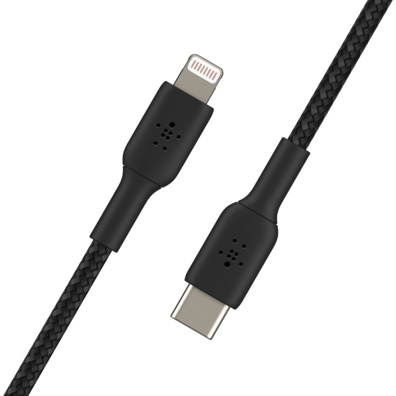 Belkin 2m BOOST↑CHARGE Braided USB-C to Lightning Cable (CAA004bt2MBK )【香港行貨保養】
