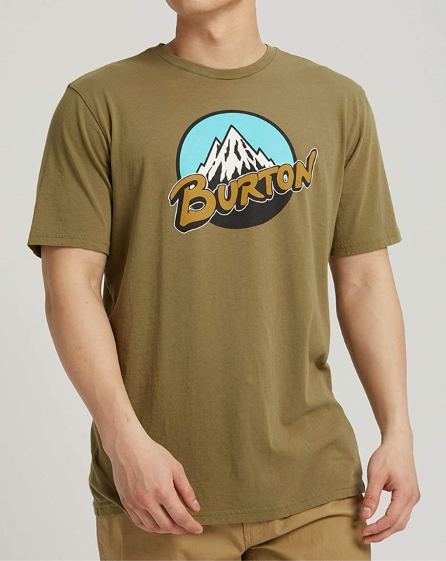 Burton Men's Retro Mountain Short Sleeve T-Shirt - 100% Organic Cotton, Graphic Tee - View #9