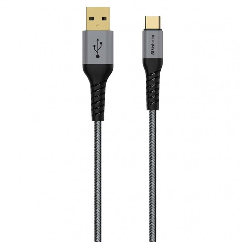 Verbatim Tough Max Type C to USB A 充電傳輸線 (30cm 66116 / 120cm 65989 / 200cm  66117)