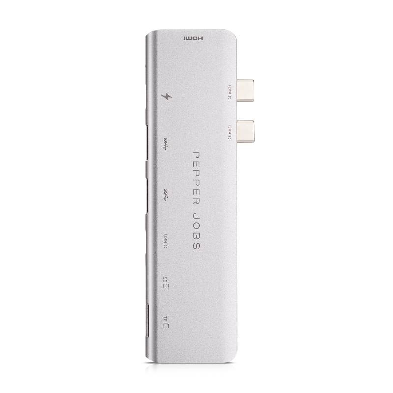 Pepper Jobs USB-C HDMI 7埠轉接器（TCH-MBP7 ）灰色