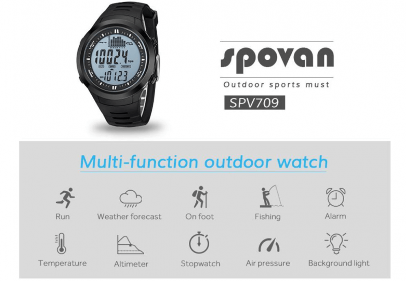 Spovan SPV709 釣魚及戶外運動兩用智能手錶