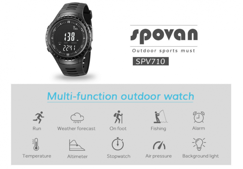 Spovan SPV710 專業多重釣魚運動手錶