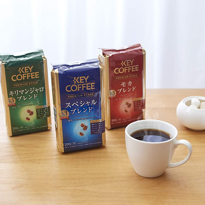 日版KeyCoffee 尊貴級 摩卡混合 真空包裝咖啡粉VP 220g【市集世界 - 日本市集】
