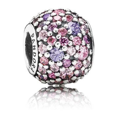 Pandora - Pink sparkles pavé ball charm #791261ACZMX