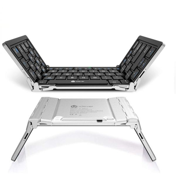 iClever IC-BK03 銀色折疊藍牙鍵盤【香港行貨保養】
