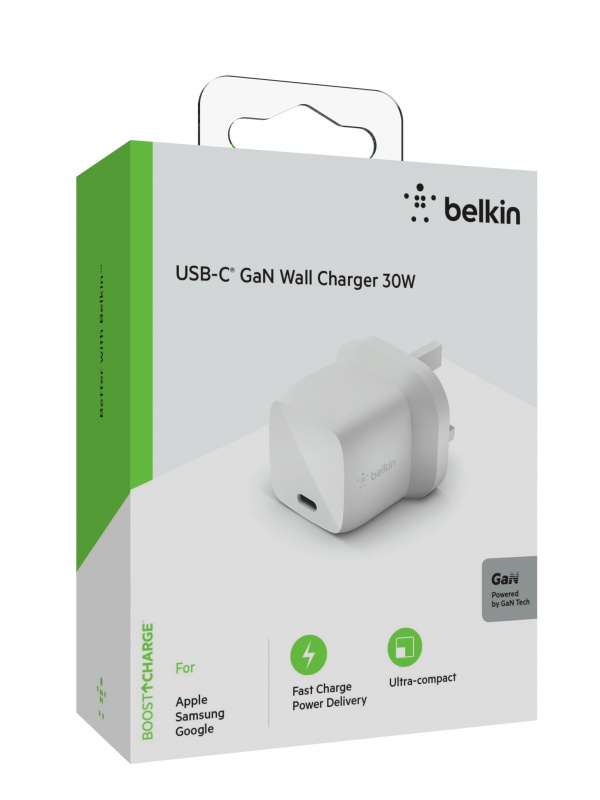 Boost Charge 30w Usb C Pd Gan 家用充電器 Wch001mywh Belkin 官方旗艦店