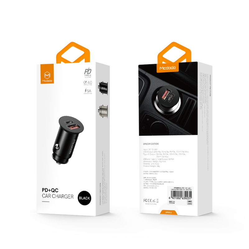 Mcdodo 30W USB-C PD 3.0 Car Charger