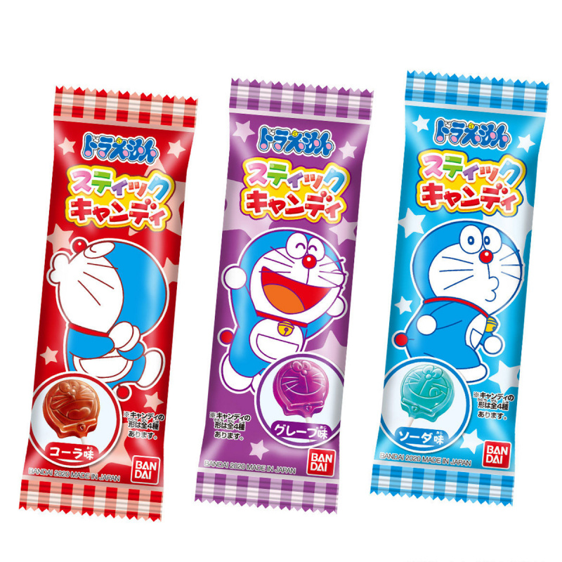 日版Bandai 多啦A夢 叮噹可愛造型 3款口味 棒棒糖 (1盒25條)【市集世界 - 日本市集】