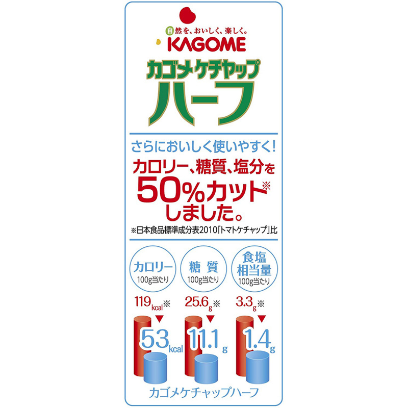 日版Kagome 特式番茄醬 減糖塩50% 275g【市集世界 - 日本市集】