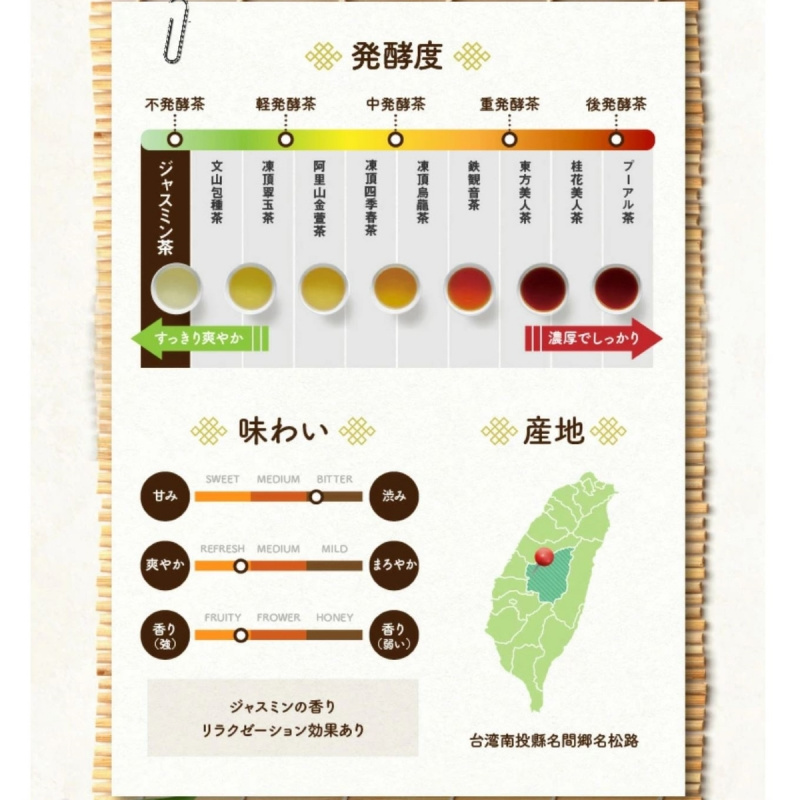日本 久順銘茶 茉莉花茶 三角茶包 (10包)【市集世界 - 日本市集】