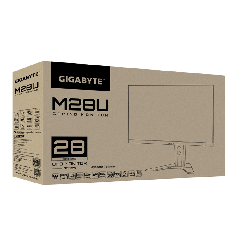 [獨家優惠] GIGABYTE 28" 4K 144HZ KVM 電競螢幕 [M28U]