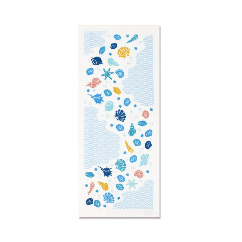 日本Towel Museum日本今治製 白底日本浪貝殼長毛巾 (530)【市集世界 - 日本市集】