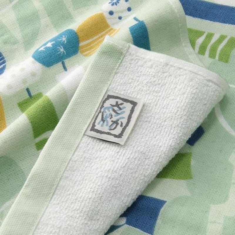 日本Towel Museum日本今治製 綠底風鈴長方巾 (516)【市集世界 - 日本市集】