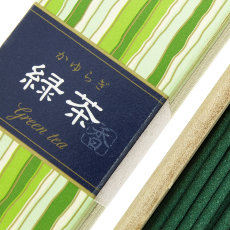 日本 日本香堂 香織頻率 日本製 綠茶 線香 40本 (538)【市集世界 - 日本市集】