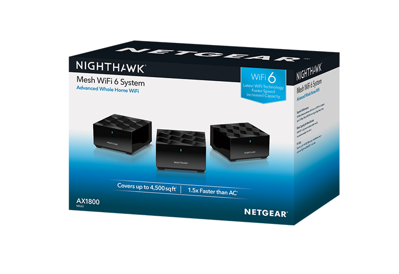 Netgear Nighthawk MK63 - 雙頻 Mesh WiFi 6 無線網絡系統 [3 機套裝][AX1800]