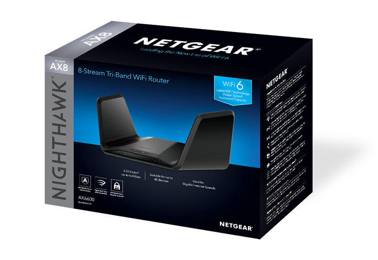 Netgear Nighthawk 8-Stream Tri-Band WiFi 6 Router RAX70