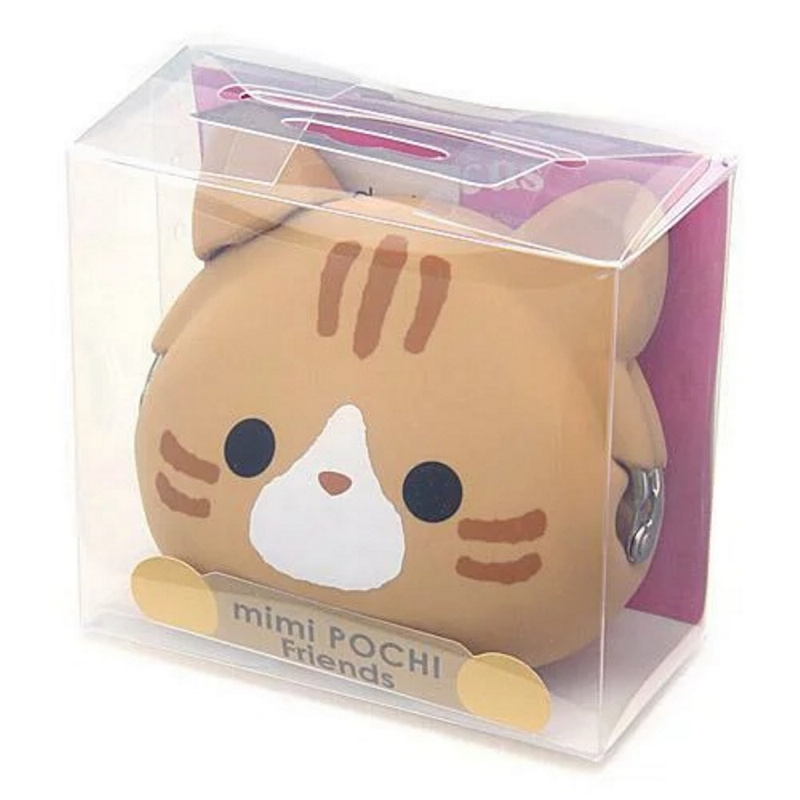 日本 貓雜貨 P+g design Circus 貓咪頭 啡色 收納小物散紙包 (841)【市集世界 - 日本市集】