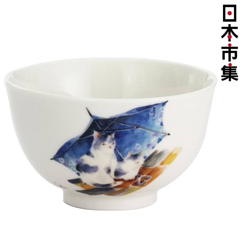 日本 貓雜貨 島貓系列 日本製瓷碗 避雨貓 (519)【市集世界 - 日本市集】