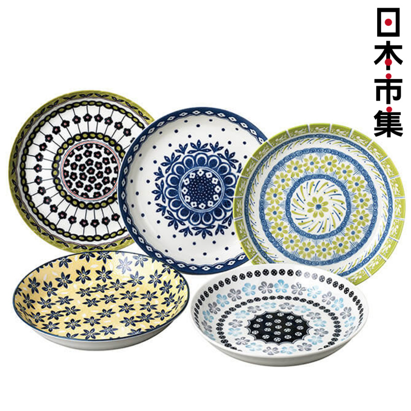 日本Table Talk Presents 波蘭風格 日本製 5件瓷日式咖喱餐碗 禮盒 禮盒套裝 (962)【市集世界 - 日本市集】