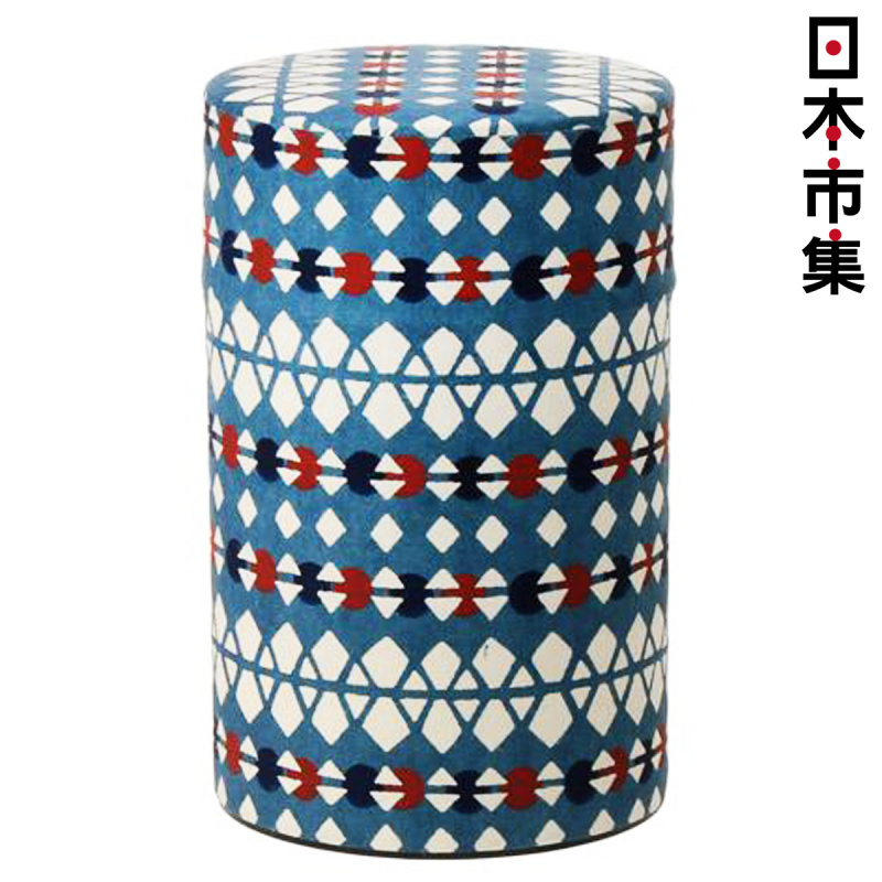 日本 傳統和紙 日本製 紅藍圓點 防潮茶葉罐【市集世界 - 日本市集】