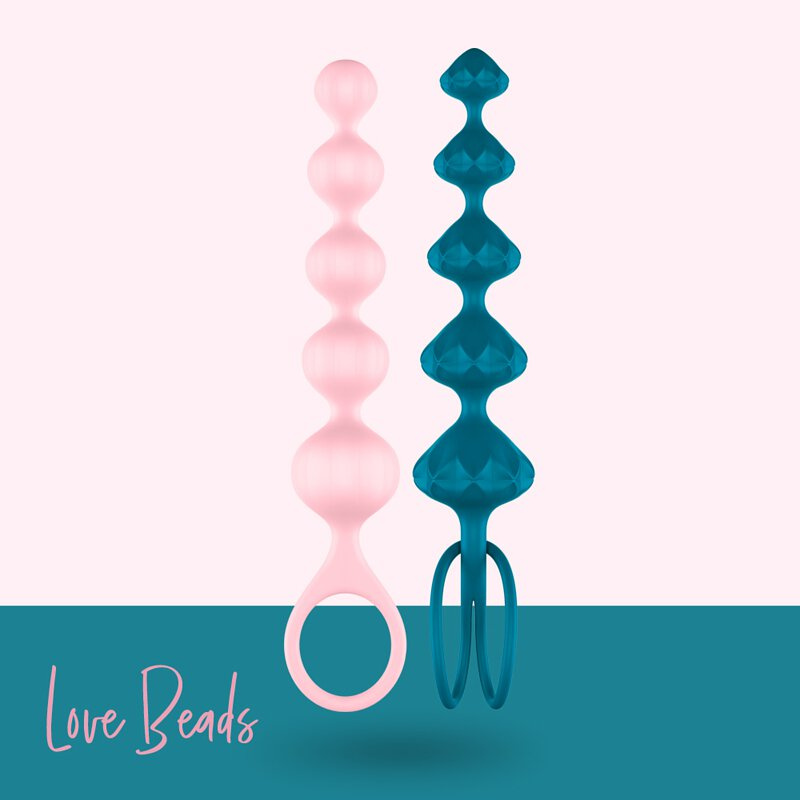 Satisfyer Love Beads 柔軟矽膠後庭拉珠 彩色