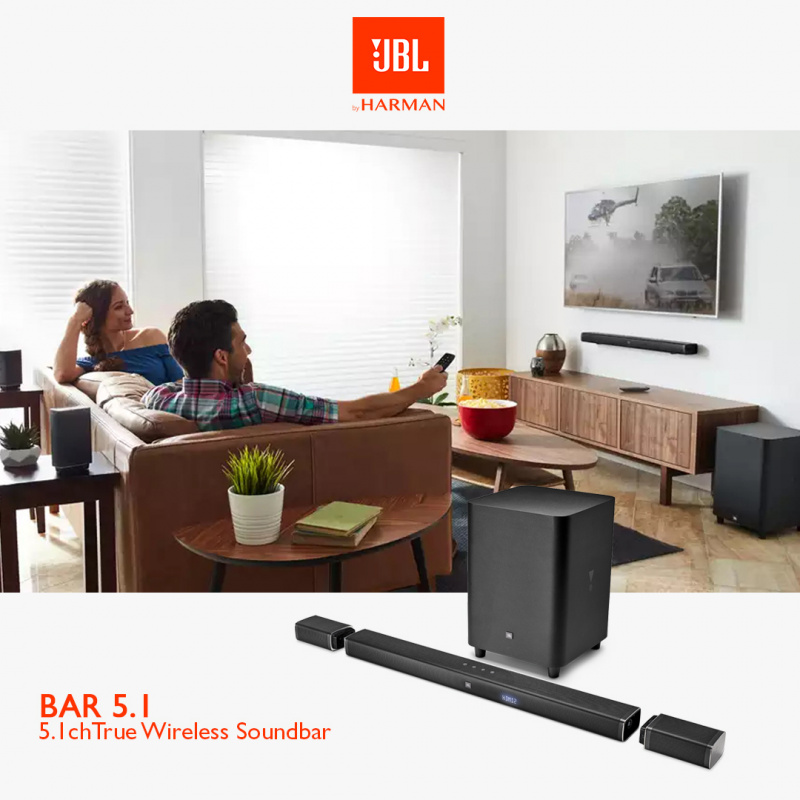 JBL BAR 5.1 真無線 Soundbar 環繞系統