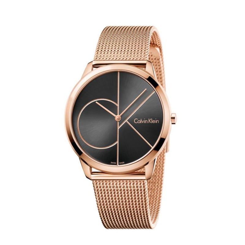 Calvin Klein Minimal 系列不鏽鋼編織錶帶腕錶