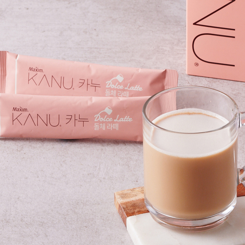 韓國Kanu 特色拿鐵Latte 甜蜜煉奶 即沖咖啡粉 (1盒24條)【市集世界 - 韓國市集】