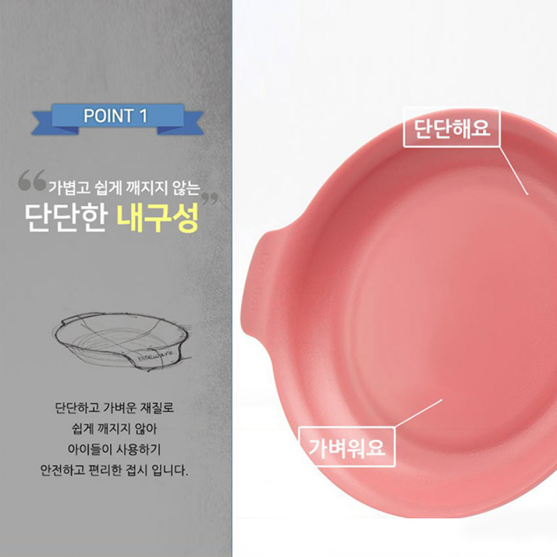 韓國Nineware 韓國製 BPA free 圓形餐碟 4色套裝【市集世界 - 韓國市集】