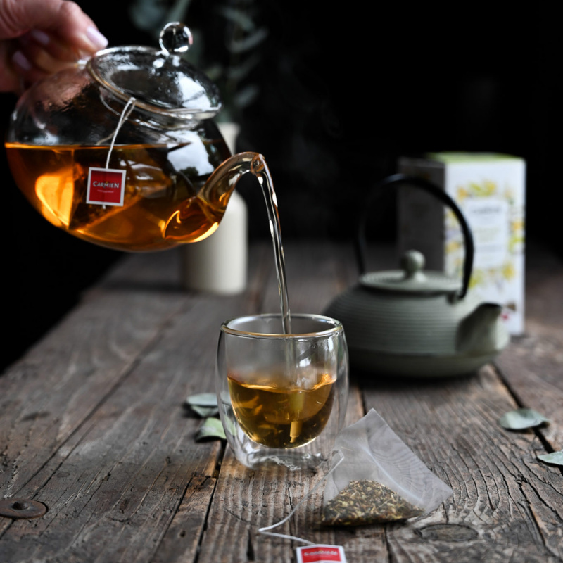 南非Carmién 三角茶包 蜜樹薄荷雲呢拿香草味 南非國寶博士茶三角茶包 綠茶 50g (20小包) (836)【市集世界】