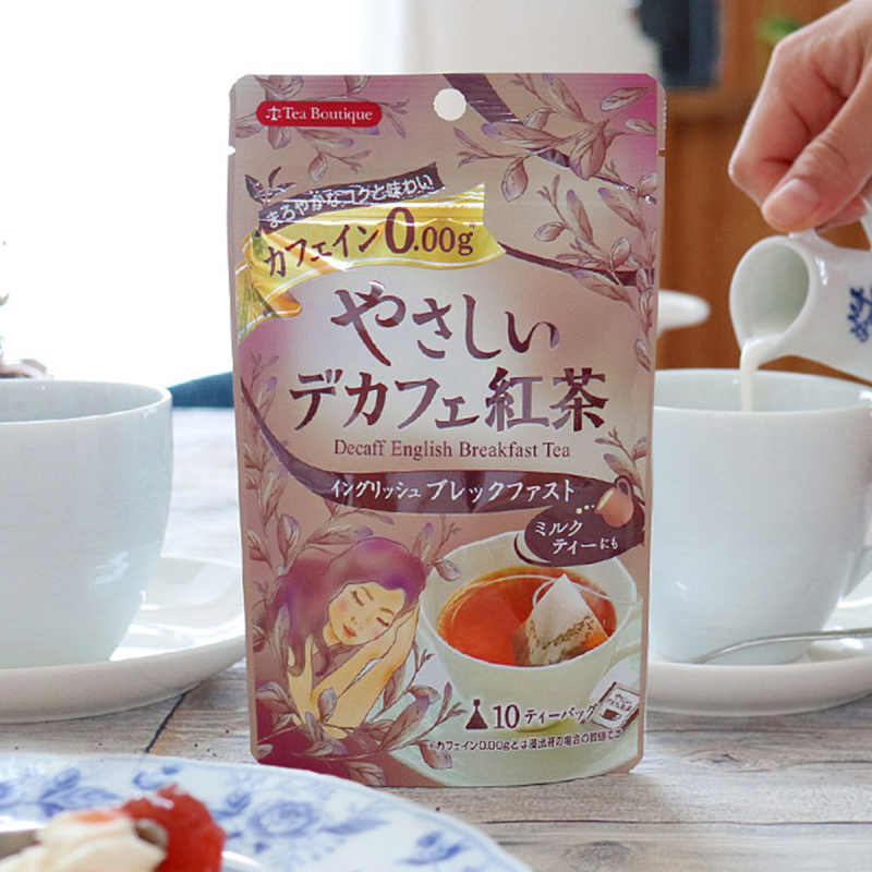 日版Tea Boutique 零咖啡因英倫早餐紅茶 三角茶包 10包 12g【市集世界 - 日本市集】