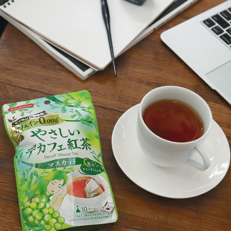 日版Tea Boutique 零咖啡因青提子味紅茶 三角茶包 10包 12g【市集世界 - 日本市集】