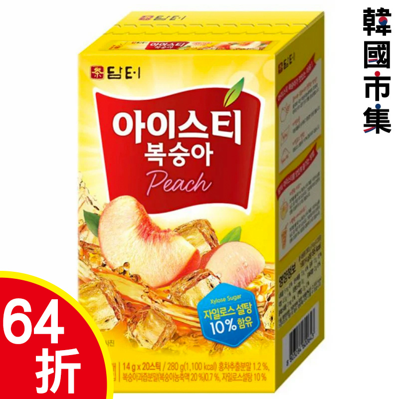 韓國 丹特 水出系列 白桃冰茶 (1盒20條)【市集世界 - 韓國市集】(平行進口)