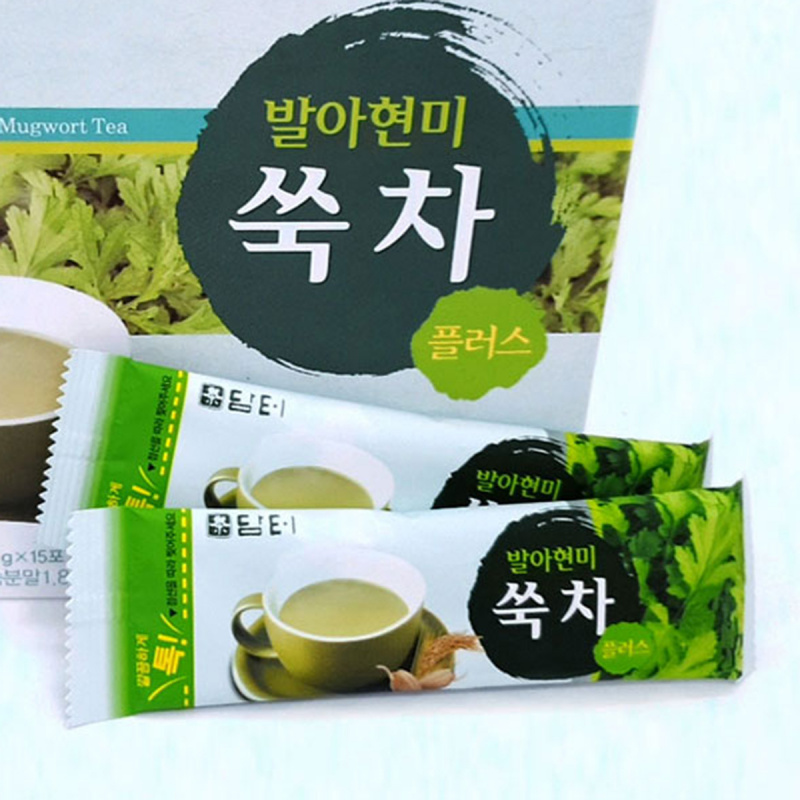 韓國 丹特 養生系列 糙米艾草茶 (1盒15條)【市集世界 - 韓國市集】(平行進口)