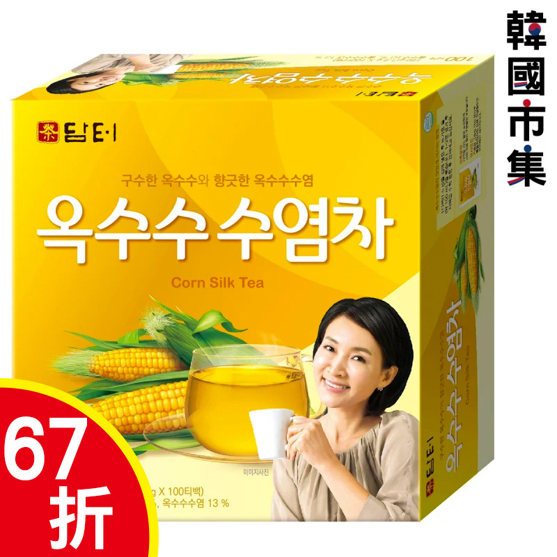 韓國 丹特 養生茶包 粟米鬚茶 (1盒100包)【市集世界 - 韓國市集】(平行進口)